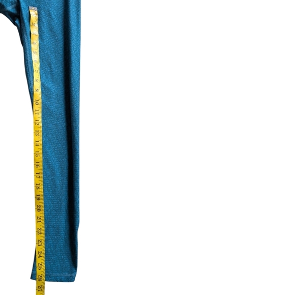 prAna Misty Yoga Leggings Jacquard Print Teal Low Rise Yoga Women's size Small - Picture 5 of 14